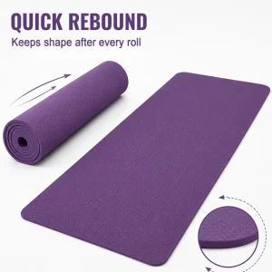 Anti-Slip Wear-Resistant TPE Fitness Mat for Home and Gym Exercise