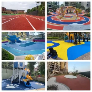 Anti-Slip Wet-Pour EPDM and SBR Rubber Granule Flooring for Playgrounds and Running Tracks