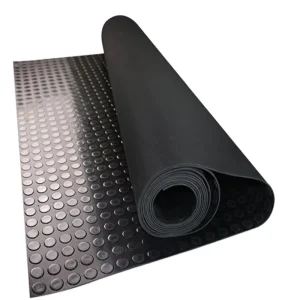Anti Slip Workshop Rubber Flooring Round Stud Dot Coin Pattern Rubber Sheets Flooring Mat Rolls CII157