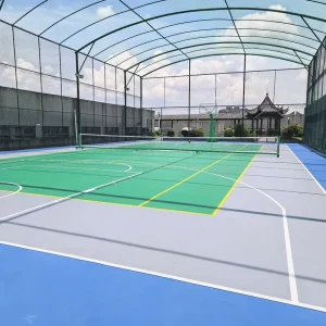 Anti-UV All-Weather Panoramic Commercial Padel Tennis Court Tempered Glass 12mm Thickness Steel Frame 20m*10m for Outdoor Sports