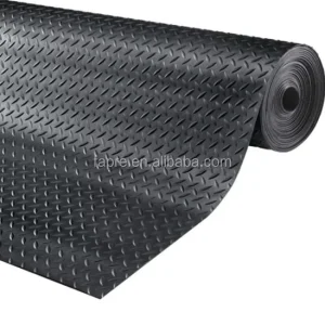 Anti slip Diamond Rubber Flooring Mat Rubber Roll Indoor Garage Rubber Flooring Fine Ribbed Floor Roll