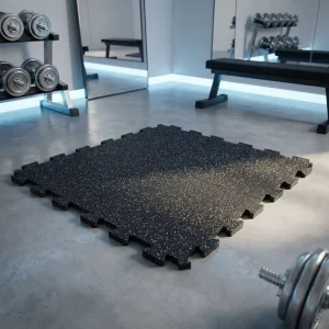 Anti slip Durable Outdoor Rubber Mat Interlocking Gym Rubber Flooring 15mm Rubber Tile for Training Center