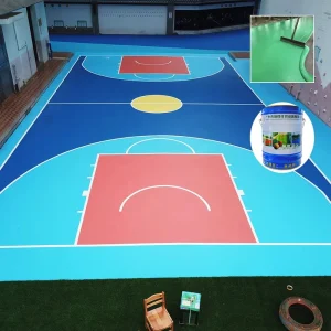 Anti slip Elastic Silicon PU Eco Friendly Shock Absorption Sports Tile Outdoor Basketball Court Pickle Ball Flooring Sports
