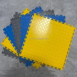 Anti slip PVC Garage Floor Tiles Heavy duty Rubber Floor Mats Warehouse Workshop Quick click Graphic Design