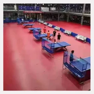 Anti-slip PVC Indoor Sports Flooring Artificial Grass Covering for Table Tennis Court