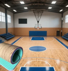 Anti slip Vinyl Flooring PVC Material Used Basketball Floor for Sale