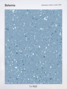 Antibacterial Fireproof Waterproof PVC Vinyl Flooring Rolls for Hospital and School Indoor Use