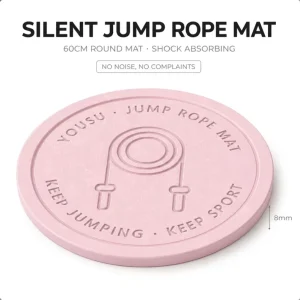 Apartment-Friendly TPE Skipping Rope Mat with Noise Reduction and Shock Absorption, 60 x 60 cm