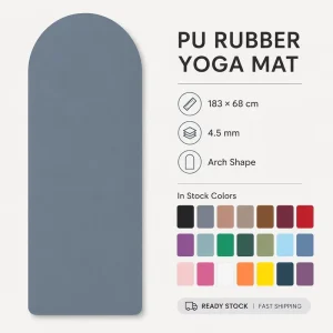 Arch PU Natural Rubber Yoga Mat Non-Slip Sweat-Grip Pilates Exercise Mat