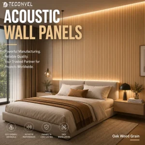 Architectural Akupanel Acoustic Slat Panels Fiber Felt Soundproof Boards for Modern Office Interior Projects