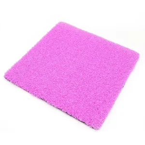 Artificial Grass Lawn Turf 15mm Rose Pink Curved Durable PP Material Sports Tennis Court