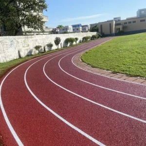 Athletic Synthetic Polyurethane Rubber Spray-Coat Running Track System Shock Absorption Customizable Thickness