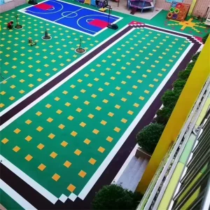 BK340 Basketball Court Tiles, Polypropylene and TPE, Interlocking, Anti-Slip