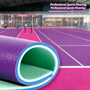 BSW 6.0mm PVC Sports Flooring Eco-Friendly Anti-Slip Shock-Absorbing