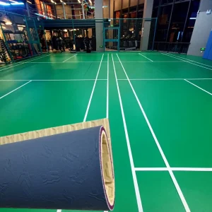 BWF Approved Badminton Court Flooring High Elastic Non slip Mat for Professional Standard Indoor Badminton Court