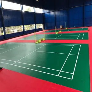 BWF Approved Crystal Sand Pattern Artificial Grass Badminton Court Mat