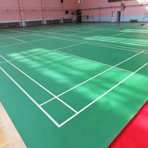 BWF Approved Indoor Portable Anti Slip Rubber Eco Friendly Badminton Court Flooring Roll Professional Durable Sports Mat