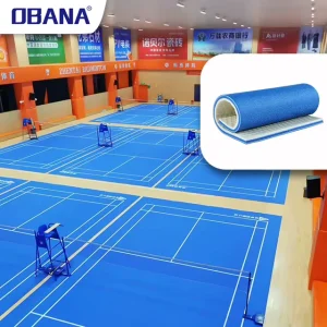 BWF Approved Indoor Pvc Badminton Court Flooring Non slip Rubber Sport Floor Outdoor Badminton Mat for Gym Event Competition