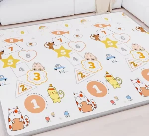 Baby Crawling Mat Cushioned Animal Print Modern Design Extra Thick Anti Slip Eco Friendly Home Use Newborn Non Toxic Odorless