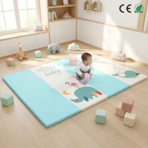 Baby Play Mat Double sided Waterproof Mat Extra Thick Non slip Surface Tummy Time Crawling Infant Shock Absorbing Safety Floor