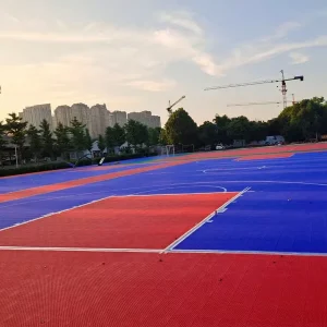 Backyard Basketball Court Flooring PP Tiles Multiple Court for Tennis Court Hockey Futsal DIY Color Free Samples