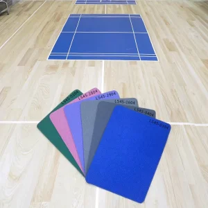 Badminton & Basketball Court Flooring Wear Resistant & Non Slip Multi Sport Rubber PVC Indoor Sports Flooring