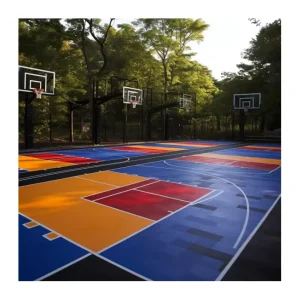 Badminton Court Basketball Flooring Sport Court Tiles Carpet Basketball Pickleball Courts