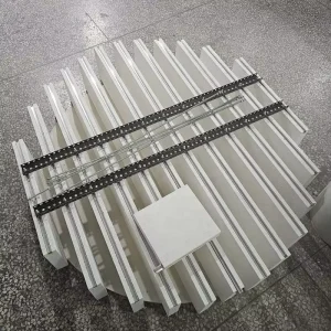Baffles Fiberglass Wool Acoustic Ceiling Panels 600x1200mm for Gym Meeting Room Office Panel Concrete False Fire Class A2