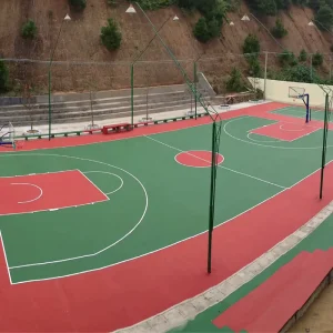 Basketball Court Outdoor Indoor High Density 8mm Durable Anti Uv Heat Tolerance Silicone Fireproof Sport Flooring Material