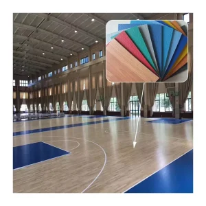 Basketball Court PVC Vinyl Sport Flooring Fitness Training 3D Pattern Customization Gym Floor Mat