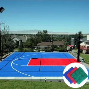 Basketball Court Set for Outdoor Fun Customized Logo Athletic Floors Included Floating Floor for Fullcourt Basketball Court