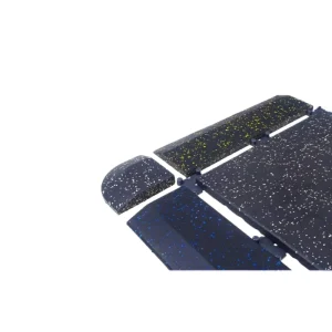 Beveled Edge Banding Gym Rubber Floor Mat Soundproofing Shock Absorbing Protective Flooring Fixed Edge for Gym Use