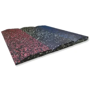 Beveled-Edge Rubber Floor Mat Eco-Friendly 20-30mm Thick Soundproof Shock-Absorbing Gym Protective Flooring
