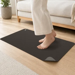 Black 1mm Ultra-Thin High Strength Grounding Mat Conductive Anti-Static Earthing Pad with Anti-Crease Design for Floor Use