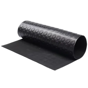 Black Anti Slip Shed Van Garage Workshop Coin Rubber Flooring Sheet Mat Roll