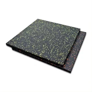 Black Blue Specks Premium EPDM Commercial Rubber Gym Flooring