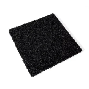 Black Curved Artificial Silk Grass Lawn, PP Shock-Absorbing Pad, for Soccer, Garden, and Gym