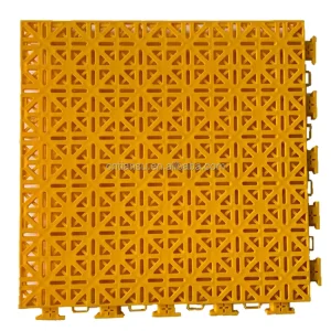 Black Durable Polypropylene Plastic Floor Tiles for Private Training Areas