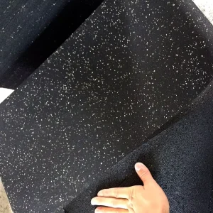 Black EPDM Granule Rubber Gym Mat Roll