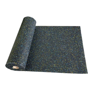 Black EPDM Rubber Gym Floor Roll