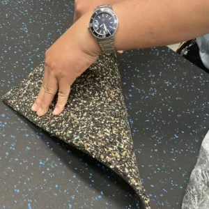 Black EPDM Rubber Puzzle Tiles for Indoor Gym Flooring
