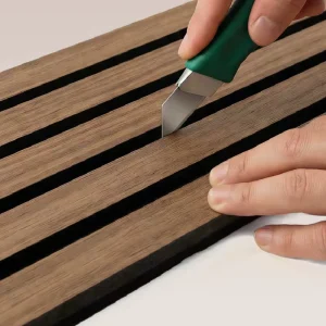 Black Felt Wood Slat Akupanel Acoustic Panel Grooved MDF Board Echo Control for Music Room