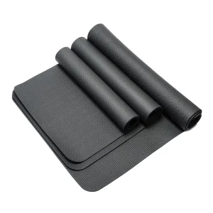 Black NBR Gym Floor Mat Non-Slip Treadmill Rubber Flooring
