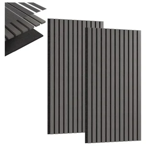 Black Oak Akupanel Acoustic Wood Slat Wall Panels Wall Decorative Wooden Acoustic Panels for Interior Design Home Decor