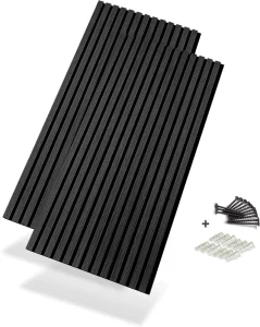 Black Oak Akupanel Wood Slat Acoustic Panels for Interior Wall and Ceiling Decoration