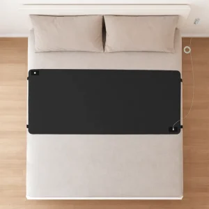 Black PU Leather Grounding Bed Mat Conductive Breathable Earthing Mat Anti-Static Design Factory Supply