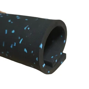 Black Rubber Roll Flooring with Noise Reduction for Indoor Gyms