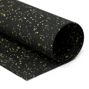 Black SBR Gym Floor with 3-15mm Thickness Straight Interlock Shape for Exercise Equipment