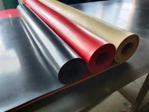 Black Self adhesive Rubber lined Natural Rubber Fabric Silicone Vacuum Press Floor Mat Forming and Processingservice