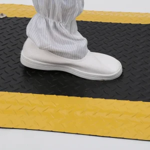 Black and Yellow Anti-Static ESD Anti-Fatigue Rubber Floor Mat for Industrial Workshop